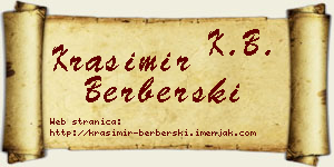 Krasimir Berberski vizit kartica
